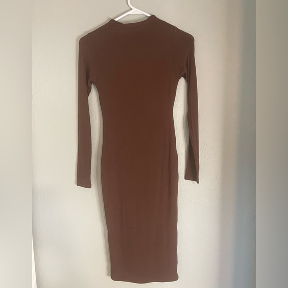NW midi dress chocolate brown, small NWT - Picture 7 of 7